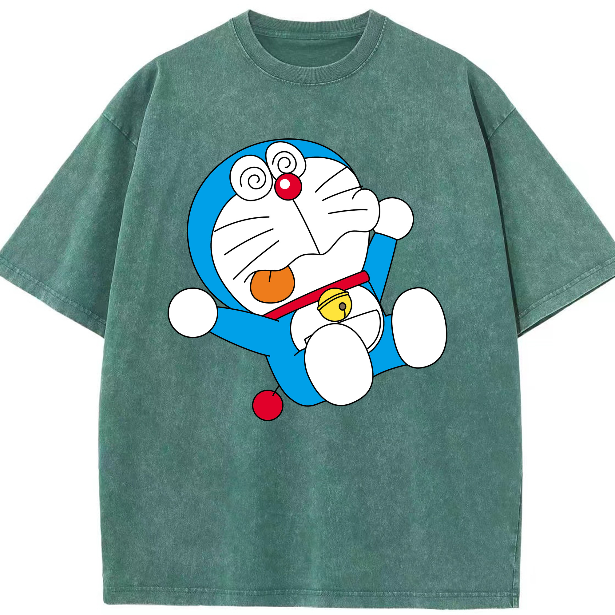 （画像用） ドラえもん Doraemon 綿100% ヴィンテージ風 半袖Tシャツ（フロントプリント）